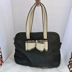 Betsy Johnson Black/White Satchel Bag